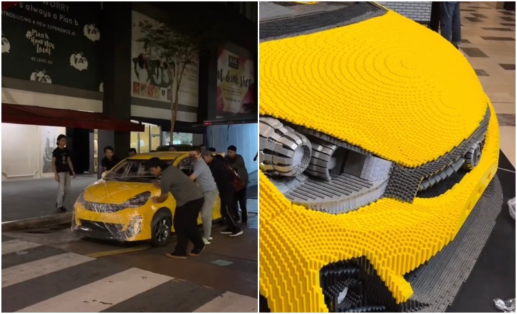 Replika Kereta mirip Myvi dibuat daripada Lego