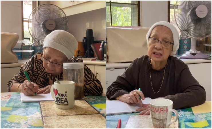 Netizen puji kegigihan nenek belajar mengeja dengan cucu