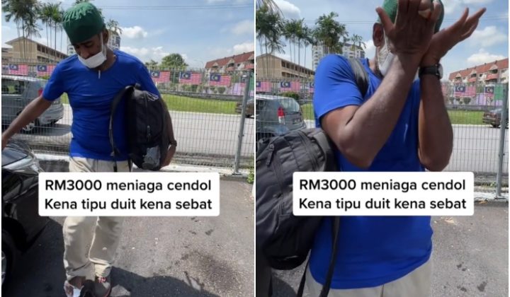 Peiaga cendol ditipu rakan RM3,000 & dibuang keluarga