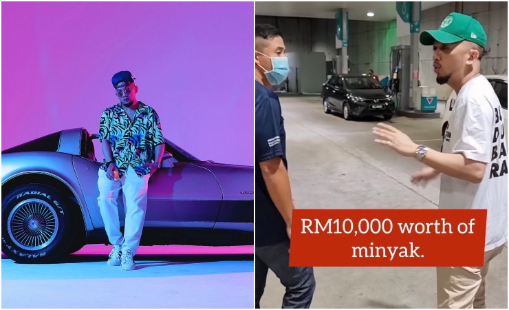 Caprice belanja orang ramai minyak RM10,000