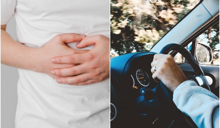 tips perut sakit masa dalam kereta
