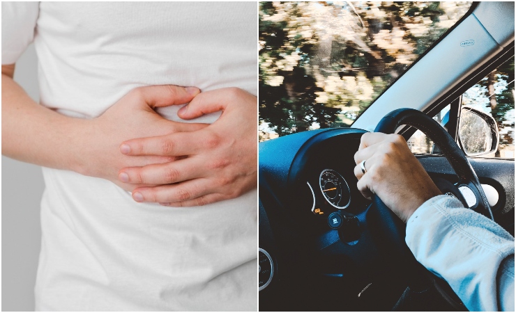 tips perut sakit masa dalam kereta