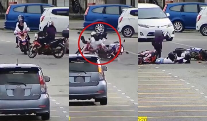 cuai ketika bawa motosikal punca dua wanita jatuh motosikal