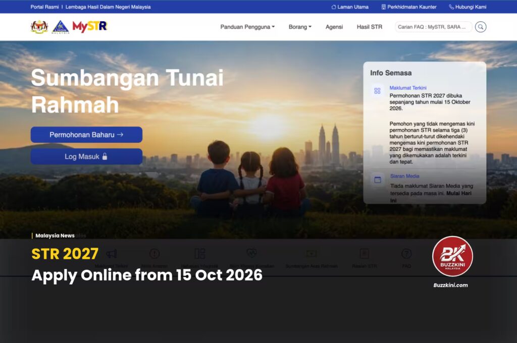 Str Update STR 2027: Apply Online from 15 Oct 2026 + SARA RM1,800 Guide